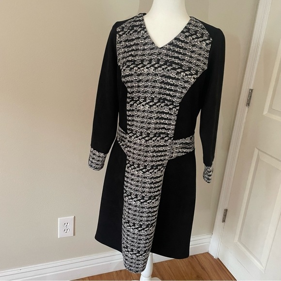 Impulsion Dress, white & black, Size 42 EU (10 US) CREATION FRANCAIS - Picture 9 of 12